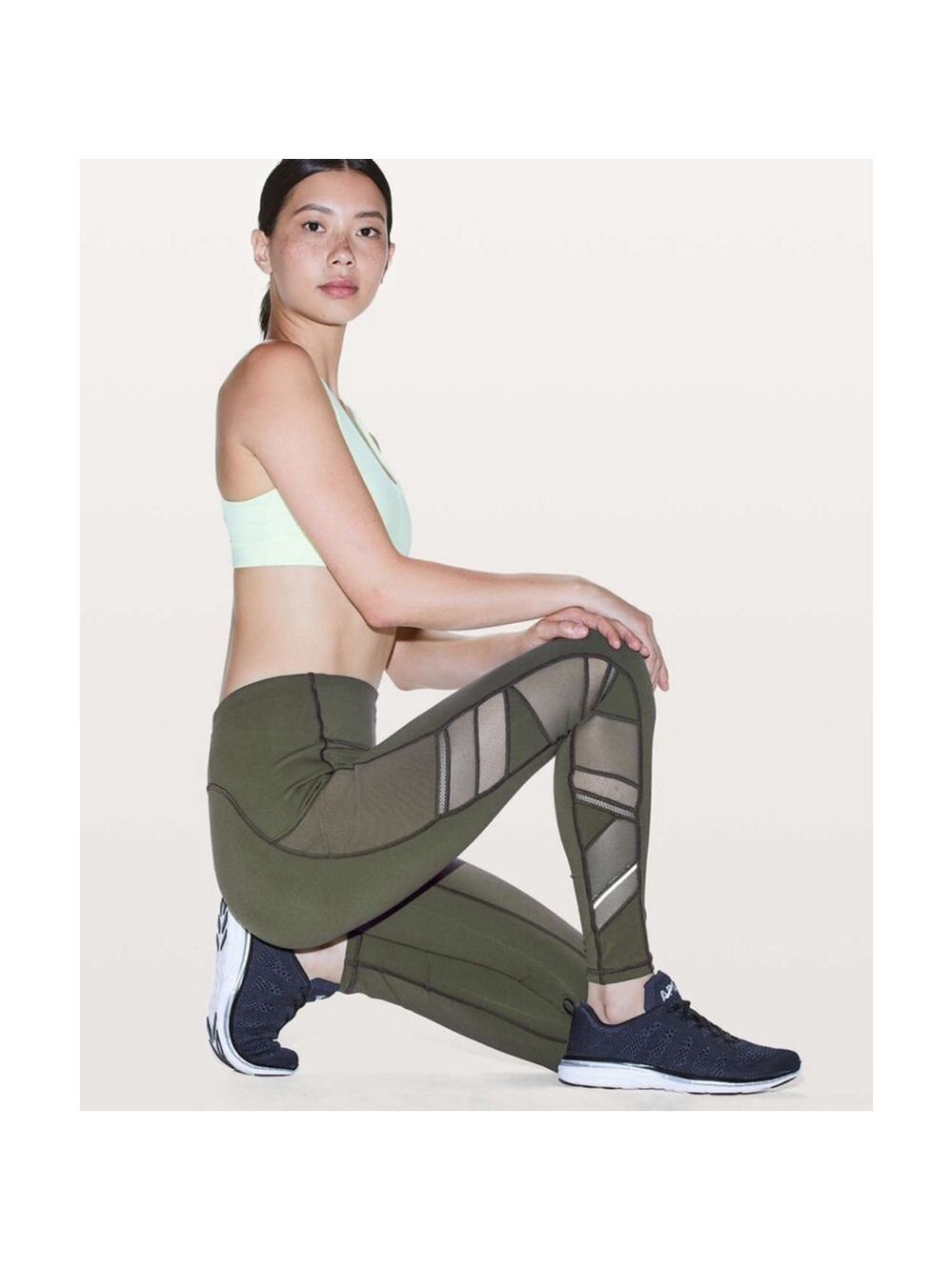 Lululemon Speed Up Tight 28 Inch Mesh Camo Green